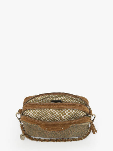 Cross Body Tas Vintage Leder Mila louise Bruin vintage 2367XPAV ander zicht 3